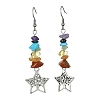 Natural & Synthetic Mixed Stone Chips Dangle Earrings EJEW-JE05390-03-1