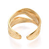 Ion Plating(IP) 304 Stainless Steel Cuff Ring X-RJEW-N038-112LG-2