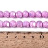 Ombre Effect Dyed Electroplate Opaque Glass Beads Strands EGLA-Q130-01A-14-5