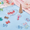 50Pcs 10 Colors UV Plating Transparent Acrylic Beads TACR-TA0001-90-7