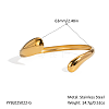 304 Stainless Steel Open Cuff Bangles for Women OV2068-1-2