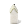 Flocky Opaque Resin Pendants LS-RESI-F062-02F-2