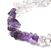 Natural Quartz Crystal & Amethyst Beads Strands G-L610-A27-01-4