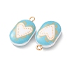 Printed Alloy with Acrylic Pendants AL-CBAE25B-04E-G-3