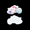 Opaque Cute Bunny Cabochons CRES-O006-14C-3