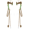 1 Pair Alloy Leaf Cuff Earrings EJEW-HS0001-23B-1