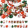 40Pcs 20 Styles Christmas Opaque Resin Decoden Cabochons RESI-YW0001-83-1