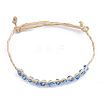 Handmade Braided Raffia Bracelets AJEW-S072-39D-1