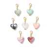 Acrylic Heart Pendant Docorations HJEW-JM03705-S-1