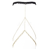 Brass Double Layer Star Tassel Thigh Leg Chains AJEW-AN00639-2
