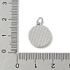 Brass Pave Natural Shell Flat Round with Letter Charms KK-Z115-13P-X-3