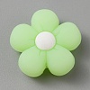 Flower Luminous Silicone Beads SIL-WH0008-37H-1