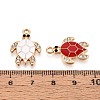 Alloy Rhinestone and Enamel Pendants PALLOY-T092-40G-3