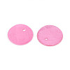 Spray Painted Natural Capiz Shell Disc Charms BSHE-T014-02F-2