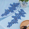 Polyester Metallic Embroidery Lace Appliques DIY-WH0401-94A-4