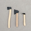 3Pcs Wood Axe Miniature Ornaments PW-WGC4F0E-01-1