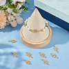 9Pcs Brass Micro Pave Cubic Zirconia Links/Connectors ZIRC-BBC0003-29-3