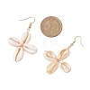 Natural Mixed Cowrie Shell Dangle Earrings EJEW-TA00608-3