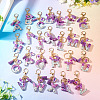 Alloy Resin Heart Keychains KEYC-TADJ0002-01G-F-6