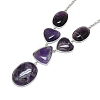 Natural Amethyst Necklaces NJEW-C049-01A-P-2