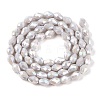 Opaque Solid Color Electroplate Glass Beads Strands X-EGLA-N013-P6mm-B05-2
