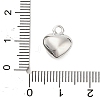 Three-Dimensional Heart Brass Pendants KK-V006-03P-02-4