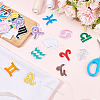 Fingerinspire 4sets Polyester Embroidery Cloth Patches DIY-FG0003-57-6