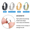 DICOSMETIC 8Pcs 4 Colors Twisted Ring Hoop Earrings for Girl Women STAS-DC0008-52-5