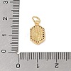Brass Micro Pave Clear Cubic Zirconia Pendants KK-E111-31H-G-3