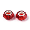 Transparent Resin Rondelle European Beads RESI-N044-01G-2