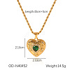 304 Stainless Steel Rhinestone Pendant Necklaces FS-WGDF7E7-07-1