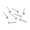 Non-Tarnish 316 Surgical Stainless Steel Flat Round Blank Peg Stud Earring Settings STAS-R073-06G-2