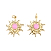 Brass Enamel Pendants KK-L240-09G-2