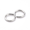 Non-Tarnish 304 Stainless Steel Hook Clasps STAS-J032-32-3