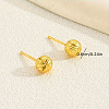 Fashionable Brass Round Stud Earrings OK7509-5