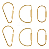 6Pcs 3 Styles Brass Screw Clasps FIND-DC0008-01-1
