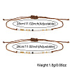 2Pcs Adjustable Glass Seed Bead Bracelets UW8577-1-4