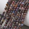 Natural Red Corundum/Ruby and Sapphire Beads Strands G-L651-C01-4mm-1