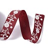 25 Yards Christmas Theme Printed Polyester Grosgrain Ribbon OCOR-C004-02E-3