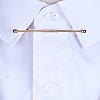 2Pcs 2 Colors Brass Tie Clips for Men AJEW-LP0010-93-3