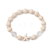 3 Pcs Synthetic Turquoise & Wood & Glass Beaded Stretch Bracelets for Boys Girls BJEW-JB11127-3