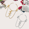2Pcs 2 Colors Iron and Brass Upper Arm Bangles BJEW-CY0001-11A-3