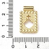 Brass & Plastic Pearl Pendants KK-L269-01G-01-3