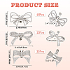 6Pcs 3 Styles Bowknot Alloy Rhinestone Shoe Decorations FIND-CP0002-22A-2