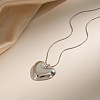 304 Stainless Steel Heart Pendant Necklaces for Women AR9427-2-2