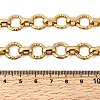 13MM 304 Stainless Steel Textured Round Ring Link Chain Necklaces NJEW-P349-01A-G-5