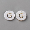 Natural Freshwater Shell Pendants LS-SHEL-Q311-008G-1