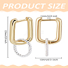 Brass Huggie Hoop Earrings for Women EJEW-LP00001-2