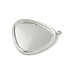304 Stainless Steel Pendant Cabochon Settings for Enamel STAS-L293-03P-2