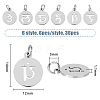 DICOSMETIC 36Pcs 6 Style 304 Stainless Steel Charms STAS-DC0014-67-2